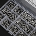 Miniatyrbillede 7 af 7: 810 stk 304 rustfrit stål M3 rundhoved skruemutter pakning sortiment sæt