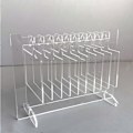 Miniatyrbillede 5 af 8: Negle Hanger Display Stativ Akryl Hængende Transparent Organizer Negleprøve Display Stativ med 10 stk Hanger L
