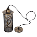 Miniatyrbillede 2 af 8: Industriel stil Mesh lampeskærm E27 Iron Art Pendel lysarmatur til Bar Cafe AC85‑265VRetro Guld