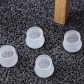 Miniatyrbild 4 av 4: Stolsben Golvskydd Silikonmaterial Elastiskt Lätt att rengöra Stängd Design Stolbensskydd Runda Transparent