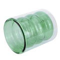 Miniatyrbilde 6 av 8: 200 ml dobbelvegget glasskål varmebestandig 3D spiralkopp for kontor, hjem og skole (grønn)