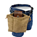Miniatyrbillede 8 af 8: Læder og canvas Bushcraft taske Foldbar voksbehandlet canvas indvendig pose til vandreture