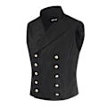 Miniatyrbillede 1 af 3: Antikt Casual Dobbeltbrystet Suede Mænds Vest - 4 Farver & 6 Størrelser