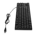Miniatyrbilde 2 av 8: Spilltastatur USB Rund 87 Taster Fargerik Bakgrunnsbelyst Ergonomisk Mekanisk Berøringstrådbundet Tastatur for Skrivebord Bærbar PC Svart