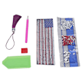 Miniatyrbillede 2 af 7: DIY Rhinestones Målning Bogmærker Amerikansk Flag Mærkning Læsning Fremskridt Strass Målning Bogmærker til Gaver