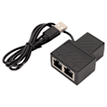 Pikkukuva 3 / 8: Ethernet-jakaja 100M 1-2 Kultapinnoitettu Pin Shielded Layer Vahva PVC LAN-jakaja ADSL Hub Switch TV Reititin