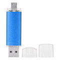 Miniatyrbillede 5 af 8: 2 i 1 USB Flash Drive OTG USB2.0 U Disk Høj Kapacitet Datalagring Memory Stick Blå128GB