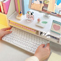 Miniatyrbild 8 av 8: Skrivbord Dator Bildskärm Riser Ställ Stationär dator Bärbar Dator Höj Rack Office Desktop Lagring Rack Skrivbord Organizer