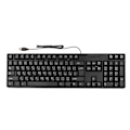 Miniatyrbillede 1 af 8: Arabisk tastatur 104 taster USB-interface kablet design Sort ABS-material Kontor tastatur til stationære computere