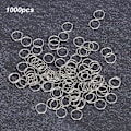 Miniatyrbilde 6 av 8: 1000 stk DIY Håndlagde Smykker Tilbehør Åpen Hoppring Sølv Jern Nøkkelring Connector