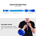 Miniatyrbilde 3 av 8: Plast 8-hulls gjennomsiktig Descant Recorder for barn Øving for barn (blå)