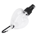 Miniatyrbillede 8 af 8: Rejse tom sprayflaske med nøglering 50 ml transparent hjerteformet plastikbeholder Sort spraydysespids