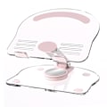 Miniatyrbilde 4 av 8: Tablettstativ 360 grader roterende løftbar sammenleggbar akryl Transparent bordstativ rosa
