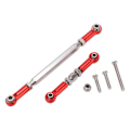 Miniatyrbillede 1 af 8: Metal Justerbar Styrestang Aluminiumlegering Servostang Trækstang til MN-serien D90 MN90 RC-biler Rød