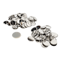 Miniatyrbilde 3 av 7: 100 Sett Pin Back Knappdeler Blanke Jern Holdbar Klips Knappproduksjonsforsyninger for Badge Håndverk DIY 50MM