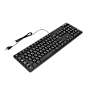 Miniatyrbillede 6 af 8: Arabisk tastatur 104 taster USB-interface kablet design Sort ABS-material Kontor tastatur til stationære computere