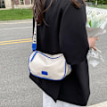 Miniatyrbillede 7 af 8: Kvinder One Shoulder Messenger Bag Moderigtig Enkel Ren Farve Taske Dame Casual Tasker Blå