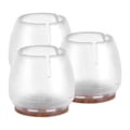 Miniatyrbillede 5 af 8: 16 stk Transparent PVC Bordstol Møbel Ben Skridsikker Fodhætte Kopper Dæksler Gulvbeskyttelse M