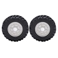 Miniatyrbilde 4 av 8: 2 stk RC Hjulnavdekk Slitesterke Aluminiumslegeringshjul Gummidekk for CC01 MST D90 SCX10 1/10 RC Klatrebil Dekk Sølv
