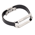 Miniatyrbilde 5 av 8: Erstatningsreim Rem Kompatibel med Xiaomi Mi Band 6 Smartklokke Armbånd Klokkerem Tilbehør Svart Rem Sølv Skall