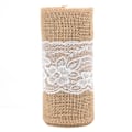 Miniatyrbillede 2 af 8: DIY Spids Sækdug Bånd Hessiansk Jute Bælte Rem Bryllupsstof Dekoration 2,7 m