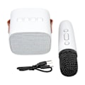 Pikkukuva 2 / 8: Mini Bluetooth-kaiutin Kannettava Langaton Kaiutin Karaoke-laite Mikrofonilla Kotijuhliin Syntymäpäiville Valkoinen