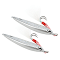 Miniatyrbilde 6 av 8: 2 stk Metall Havfiske Lure Langt Kast Jigging Jernplate Hard Agnsfiske Kunstig Agnsfiske 80g