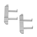 Miniatyrbilde 2 av 8: Metallpedaler i aluminiumlegering, utsøkte sideplatepedaler for D90 for D91 for D96 for D99 for D99S 1/12 RC klatrebil R790S sølv