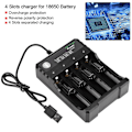 Miniatyrbilde 8 av 8: 4-plasser Universal USB Smart Batterilader for 18650 oppladbart batteri