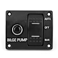 Miniatyrbillede 2 af 8: 3-vejs lænsepumpbryderpanel Auto Off Manuel 12V 24V med LED-indikator Indbygget 15A afbryder