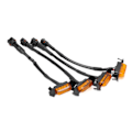 Miniatyrbillede 3 af 8: 4 stk LED Forlygtegitterlys Ravfarvet Linse IP67 Vandafvisende Udskiftning til Tacoma TRD Pro 2016‑2020