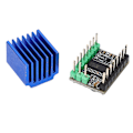 Miniatyrbillede 2 af 8: Trinmotor Driver TMC2226 256 Mikrostep Lav Støj med Køleplade 3D-Printer Tilbehør