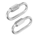 Miniatyrbillede 4 af 8: 2 stk. Hurtigkobling D-formet Låsekarabiner i Rustfrit Stål med Hex Skrue til Klatring (6 mm)