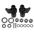 Miniatyrbilde 7 av 8: 1 Par Aluminium RC Styrekopp med Forstørrede Lagre for Arrma Karton 1/8 RC Bil Svart
