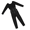 Miniatyrbillede 2 af 8: Åndbar One Piece Shapewear Polyuretan Magløftende Underundertøj Mavekontrol Body Shaper Sort L
