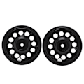 Pikkukuva 5 / 8: 2st RC-vanteet ammattimainen alumiiniseosvanteet Axial SCX6 1/6 RC-autolle Balck
