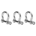 Miniatyrbilde 2 av 8: 3 stk Skruvstift Ankarbygel Bågeform Load Shackle for Paracord Overlevelsesarmbånd