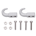 Miniatyrbild 1 av 8: 2-pack RC Metallsimulerad Trailerkrok Zinklegering Dragkrok för SCX10 1/10 RC Klätterbil Silver