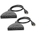 Miniatyrbillede 6 af 8: 2 stk. HDMI Splitter 3 Port 4Kx2K Multifunktionel Hub Box Switcher til LCD HD TV