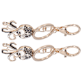 Miniatyrbillede 8 af 8: 2 STK Mode Blæksprutteformede Strass Nøglering Taske Charm Hængende Gave (Sort Sort)