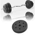 Miniatyrbillede 2 af 8: Stangvægtsplader i støbejern - Klassiske Vægtplader til Styrketræning Hjemmegym 2 stk. 1,5 kg