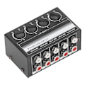 Miniatyrbillede 2 af 8: CX400 Mini Passiv Stereo Mixer Bærbar Stereo 4-kanals Mixer til CD-afspiller Bånddrev Computer Telefon Tablet Computer Hvid