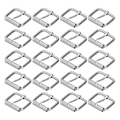 Miniatyrbillede 2 af 7: 20 stk Bæltespænder Lys farve Blank overflade Robust Slidstærk blekfri Bred anvendelse Metallspænde 4,5 mm
