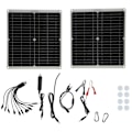 Miniatyrbilde 1 av 8: 25Wx2 solpanelsett 20V solcellepanel Nødlader for utendørsreiser og camping