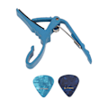Miniatyrbillede 2 af 8: Guitar Capo Legering Hurtig Toneændring Bærbar Instrumenttilbehør til at Spille Performance Blå