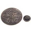 Miniatyrbillede 3 af 8: Zinklegering røgelsesbrænder holder dragemønster røgelsesfad til soveværelse tempel (bronze)