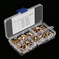 Miniatyrbilde 1 av 7: 150 stk M5 messing sylinder rillet muttere Gengede innleggmuttere Innbadde muttere sortimentsett