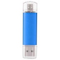 Miniatyrbillede 1 af 8: 2 i 1 USB Flash Drive OTG USB2.0 U Disk Høj Kapacitet Datalagring Memory Stick Blå128GB