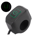 Miniatyrbild 5 av 8: 22mm Motorcykelstyre Switch Control Button Vattentät Universal för Strålkastargrön