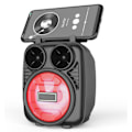 Miniatyrbild 1 av 4: Bluetooth-högtalare Hög volym Stark bas Multifunktionell utomhus portabel trådlös högtalare för utomhusbruk hemmabilJHW-1182 Röd